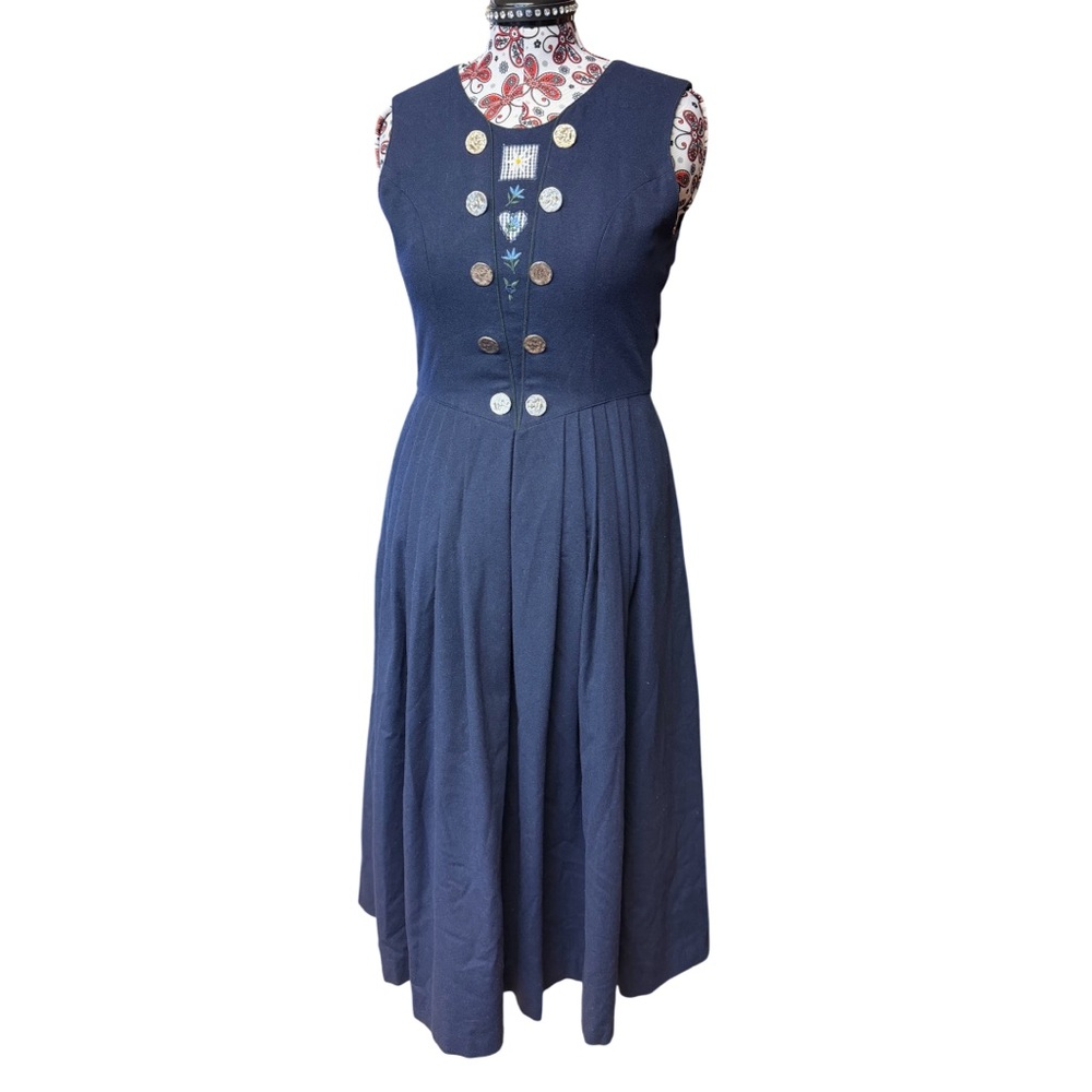 Vintage Berwin & Wolff Tracht Folklore Landhaus Wool Midi Dress